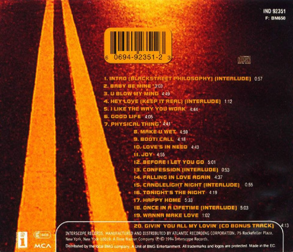 BLACKSTREET - BLACKSTREET (CD) (1994)