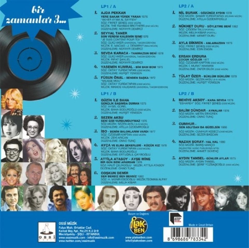 BİR ZAMANLAR 3 - KARMA (ÇEŞİTLİ SANATÇILAR) (2 LP)