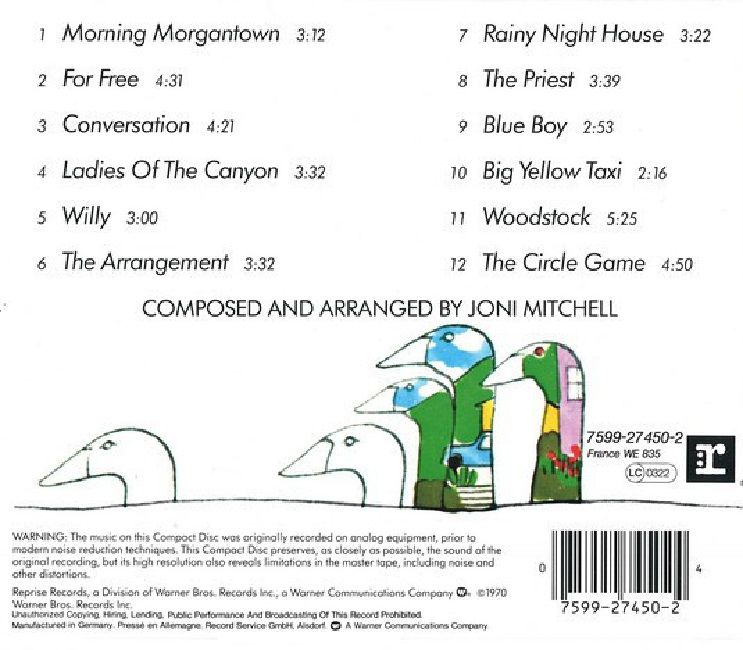 JONI MITCHELL - LADIES OF THE CANYON (CD)(1996)