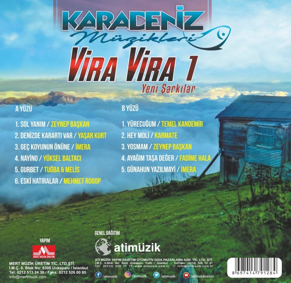 KARADENİZ MÜZİKLERİ - VİRA VİRA 1 (LP)