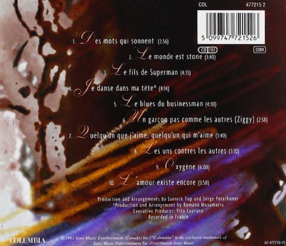 CELINE DION - DION CHANTE PLAMONDON (CD) (1991)