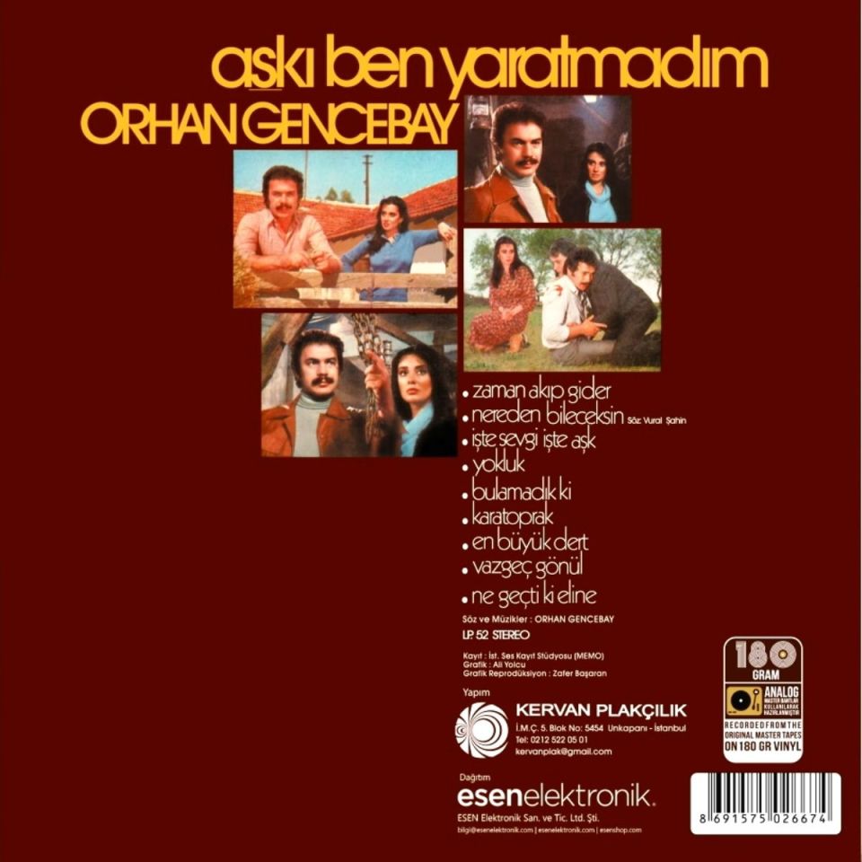 ORHAN GENCEBAY - AŞKI BEN YARATMADIM (LP)