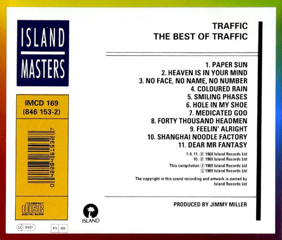 TRAFFIC - BEST OF TRAFFIC (CD)(1969)