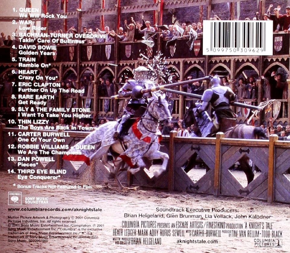 A KNIGHT'S TALE - SOUNDTRACK  (CD) (2001)
