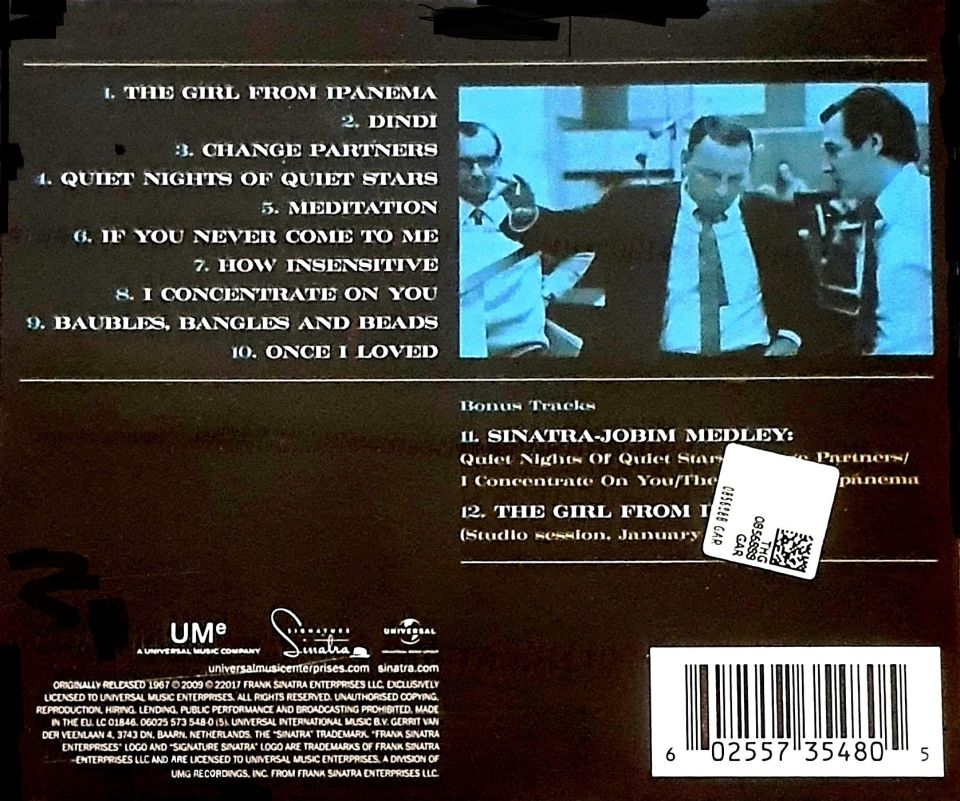FRANK SINATRA&ANTONIO CARL - F.  A. SINATRA & A-A. C. JOBIM (CD)