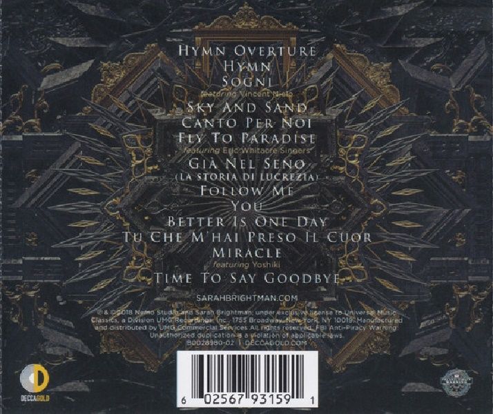 SARAH BRIGHTMAN - HYMN (CD)