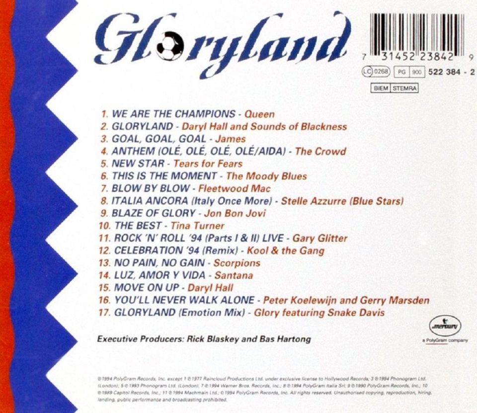GLORYLAND WORLD CUP USA 94 - VARIOUS  (CD)