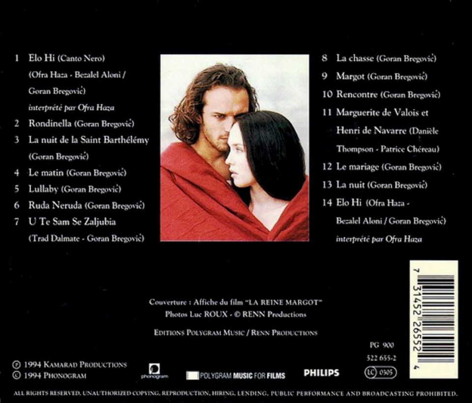 GORAN BREGOVIC - QUENN MARGOT (LA REINE MARGOT) (SOUNDTRACK) (CD)