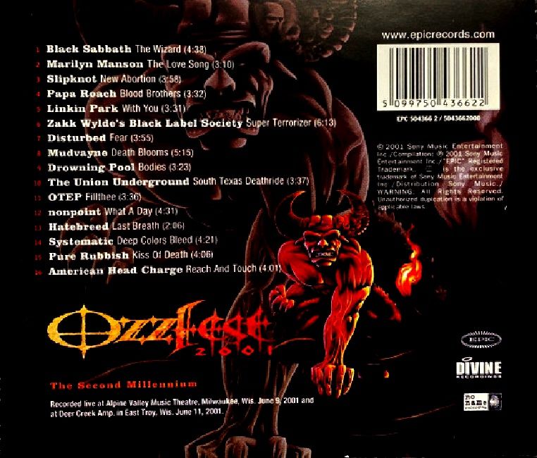 OZZFEST 2001 - THE SECOND MILLENIUM (CD) (2001)