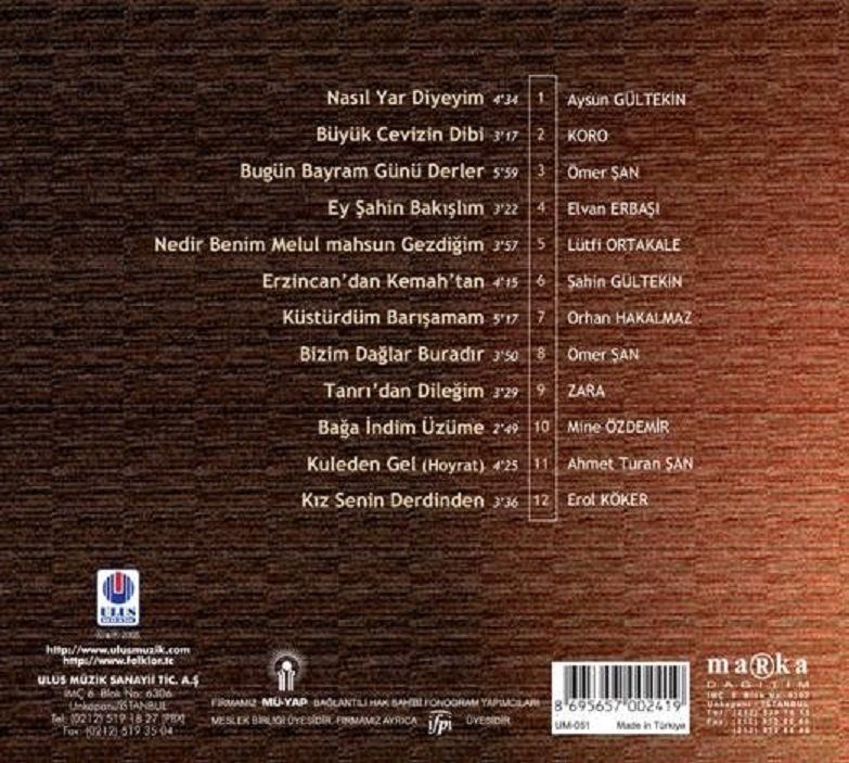 TÜRKÜLERLE TÜRKİYE (TÜRKİYE WITH FOLK SONGS) - 24 ERZİNCAN