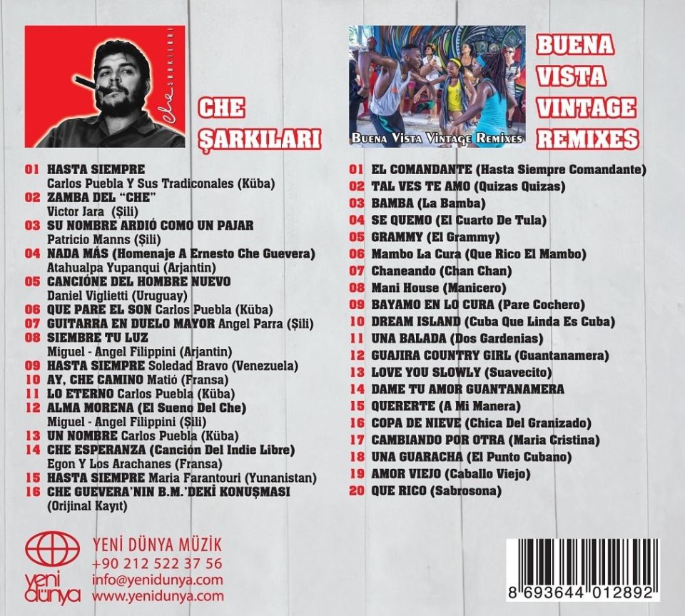 HASTA SIEMPRE - CHE ŞARKILARI & BUENA VISTA VINTAGE REMIXES (2 CD)
