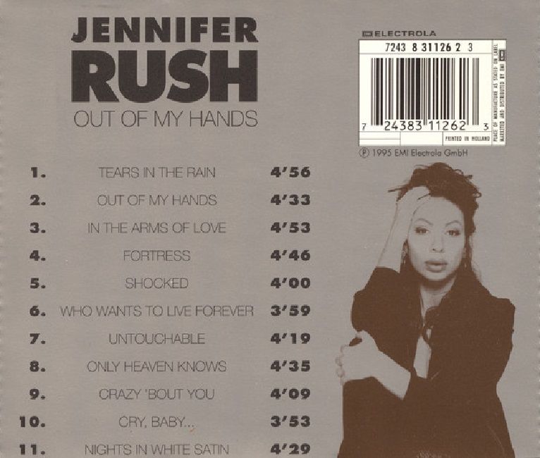 JENNIFER RUSH - OUT OF MY HANDS (CD) (1995)