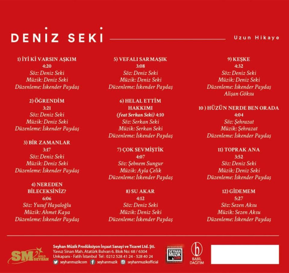 DENİZ SEKİ - UZUN HİKAYE (CD)