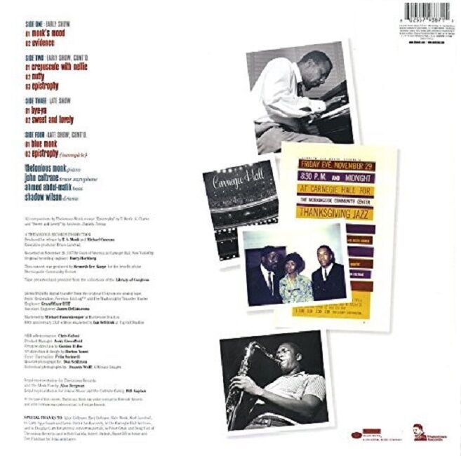 THE THELONIOUS MONK QUARTE - AT CARNEGIE HALL (2 LP)
