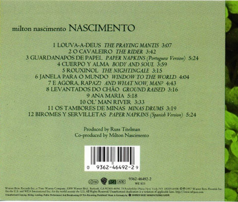 MILTON NASCIMENTO - NASCIMENTO (CD)