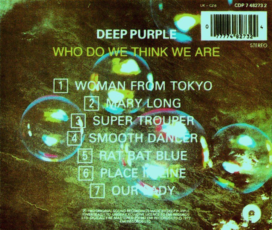 DEEP PURPLE - WHO DO WE THINK WE ARE (CD)