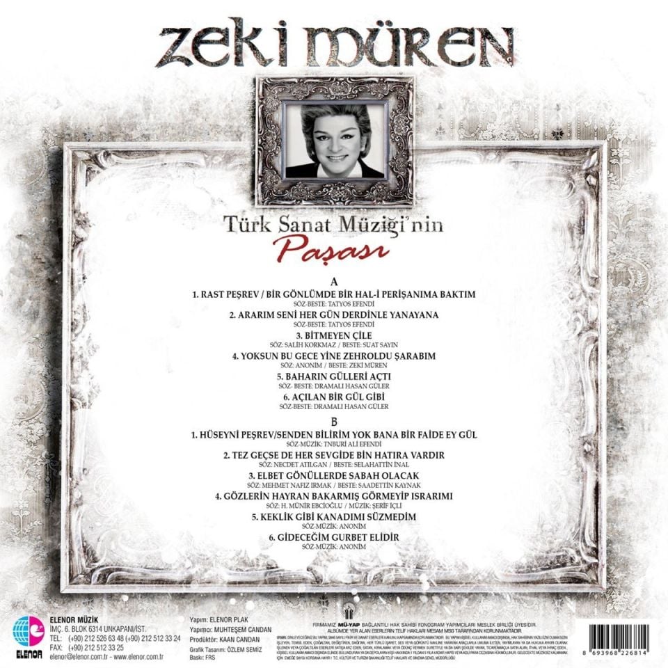 ZEKİ MÜREN - TÜRK SANAT MÜZİĞİ'NİN PAŞASI (LP)