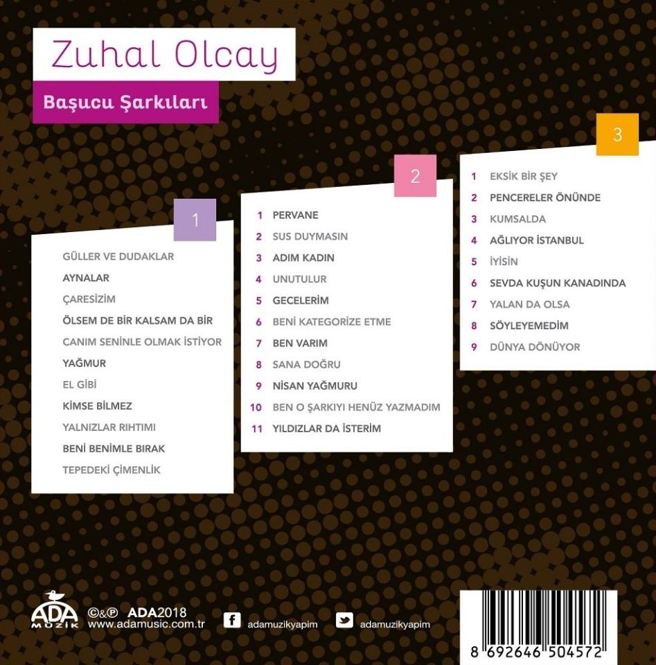 ZUHAL OLCAY - BAŞUCU ŞARKILARI 1-2-3 (3 CD)
