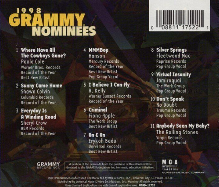 GRAMMY NOMINESS 1998 - VARIOUS (CD)