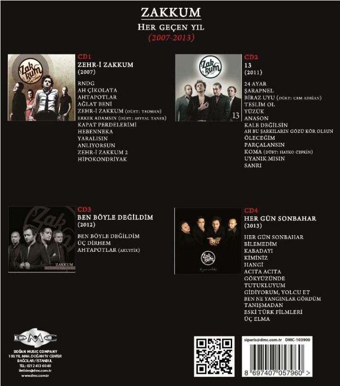 ZAKKUM - HER GEÇEN YIL (2007-2013) (4'LÜ BOX)