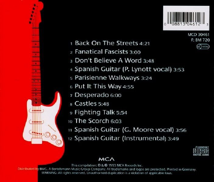GARY MOORE - A RETROSPECTIVE (CD) (1993)