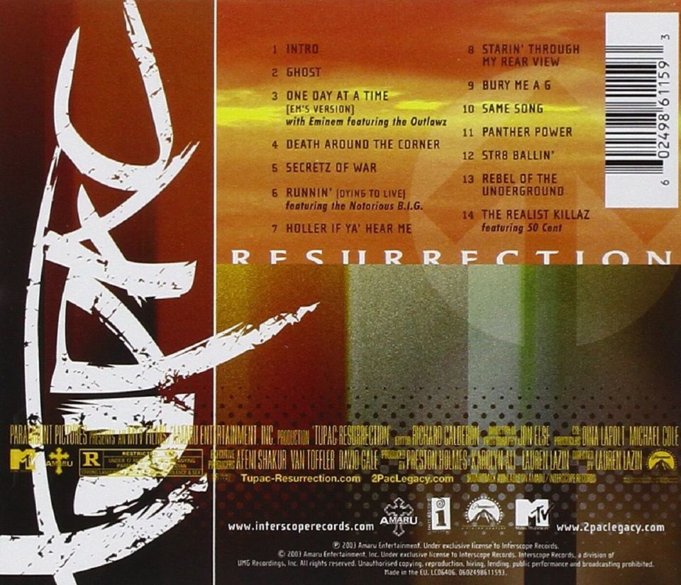 2PAC - RESURRECTION (CD)