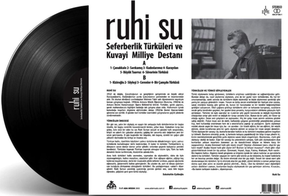 RUHİ SU - SEFERBERLİK TÜRKÜLERİ VE KUVAYİ MİLLİYE DESTANI (LP)