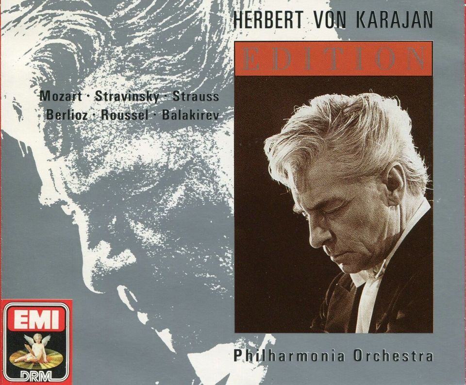 HERBERT VON KARAJAN - MOZART STRAVINSKY STRAUSS BERLIOZ ROUSSEL BALAKIREV (4 CD) (1989)