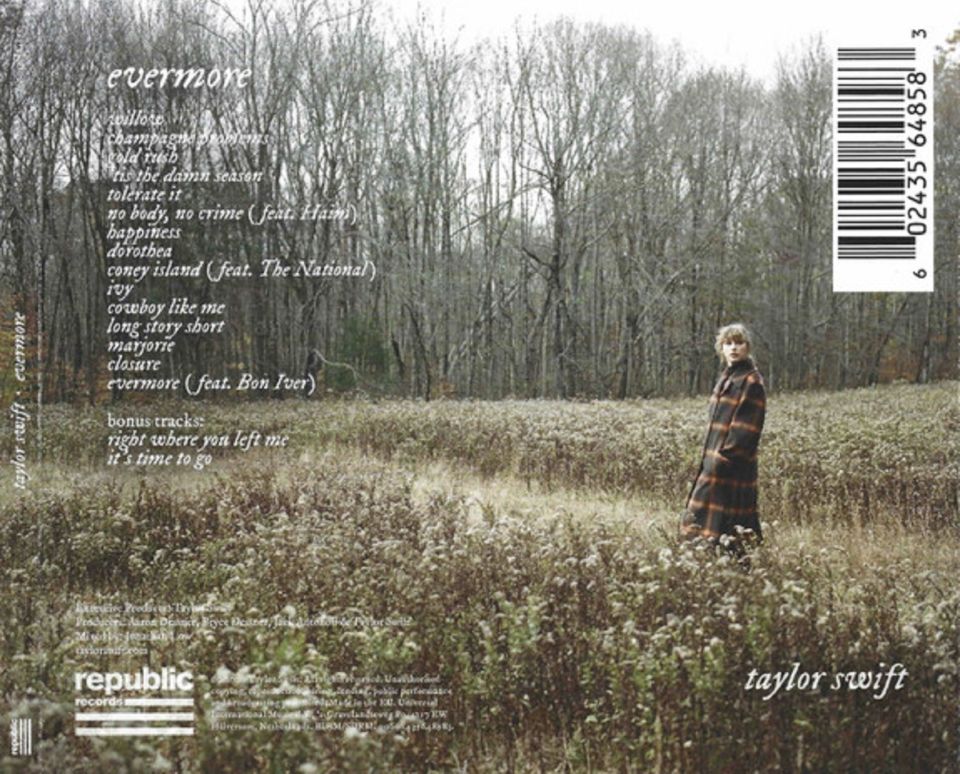 TAYLOR SWIFT - EVERMORE (CD) (2020)