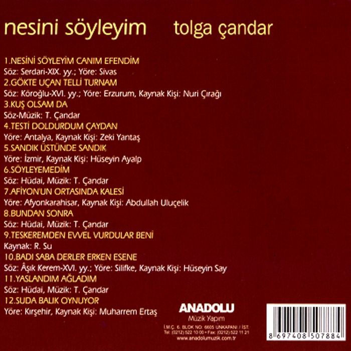 TOLGA ÇANDAR - NE SÖYLEYİM