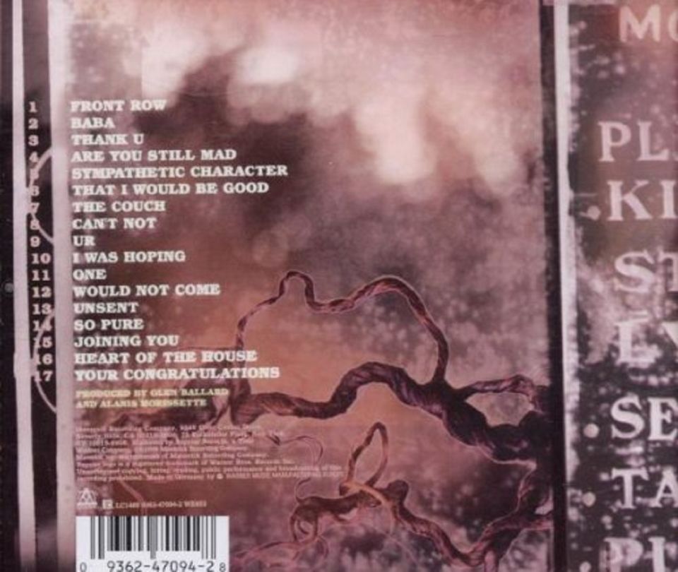 ALANIS MORISSETTE - SUPPOSED FORMER INFATUATION JANKIE (CD) (1999)