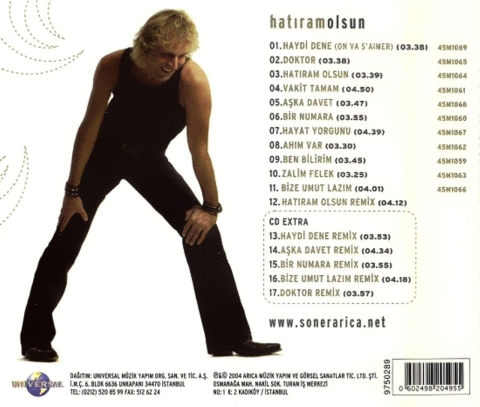 SONER ARICA - HATIRAM OLSUN (CD) (2004)