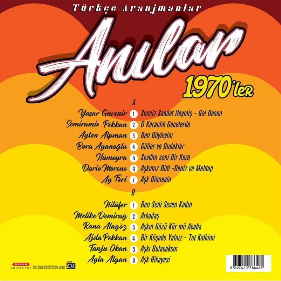 ANILAR 1970 'LER - ÇEŞİTLİ SANATÇILAR (LP)
