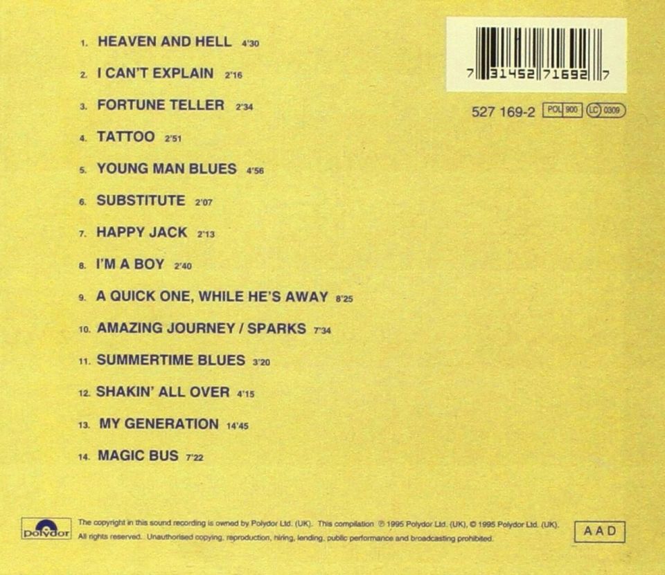 THE WHO - LIVE AT LEEDS (1995) (CD)