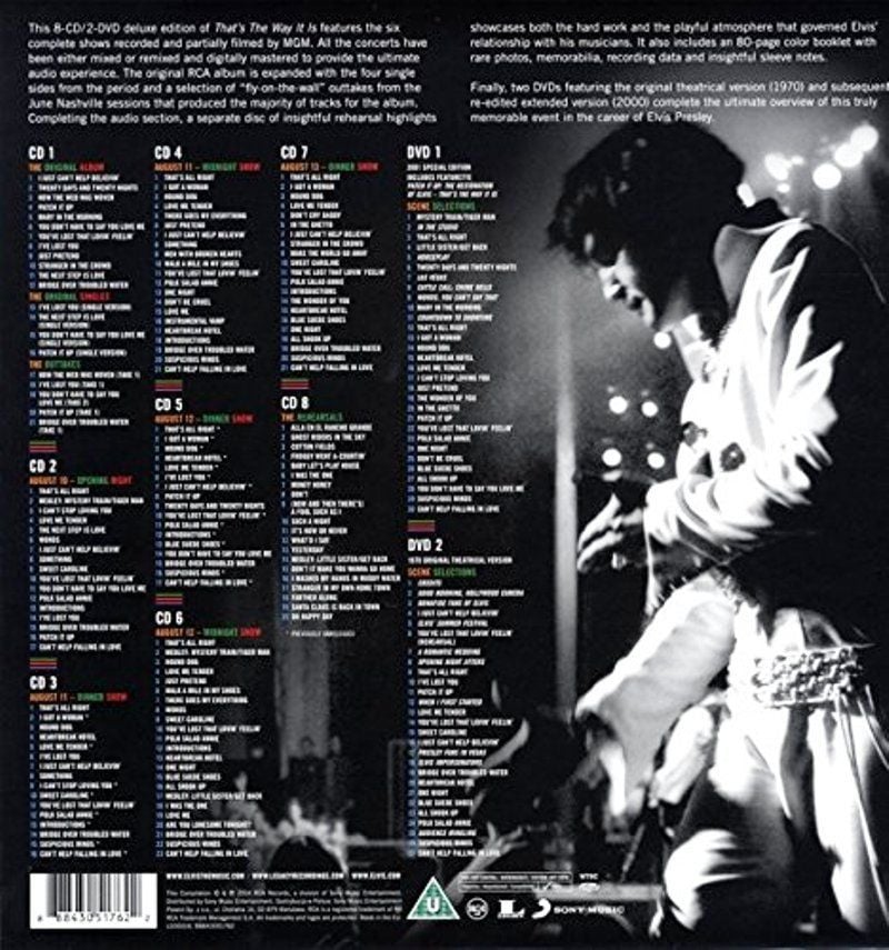 ELVIS PRESLEY - THAT’S THE WAY IT IS (DELUXE EDITION) - (8 CD) + (2 DVD)
