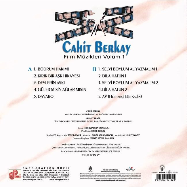 CAHİT BERKAY - FİLM MÜZİKLERİ VOLÜM 1 (LP)