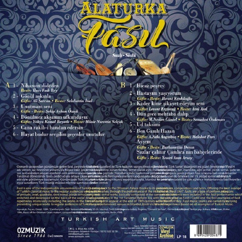 ALATURKA FASIL (LP)