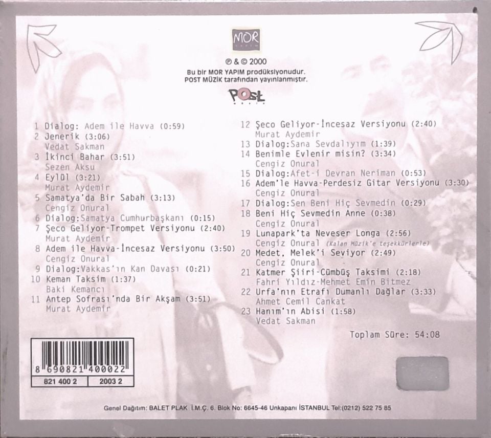 İKİNCİ BAHAR - SOUNDTRACK-FİLM MÜZİĞİ -(CD)