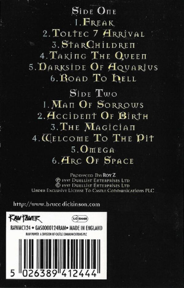 BRUCE DICKINSON - ACCIDENT BIRTH (MC) (1997)