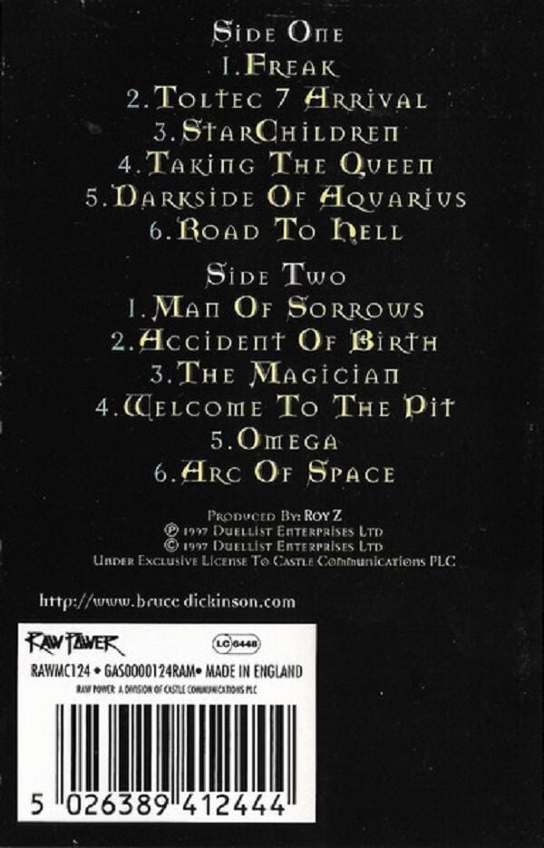 BRUCE DICKINSON - ACCIDENT BIRTH (MC) (1997)