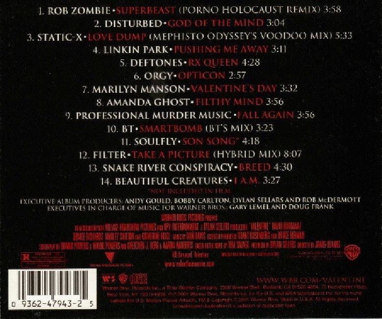 VALENTINE - SOUNDTRACK (CD) (2001)