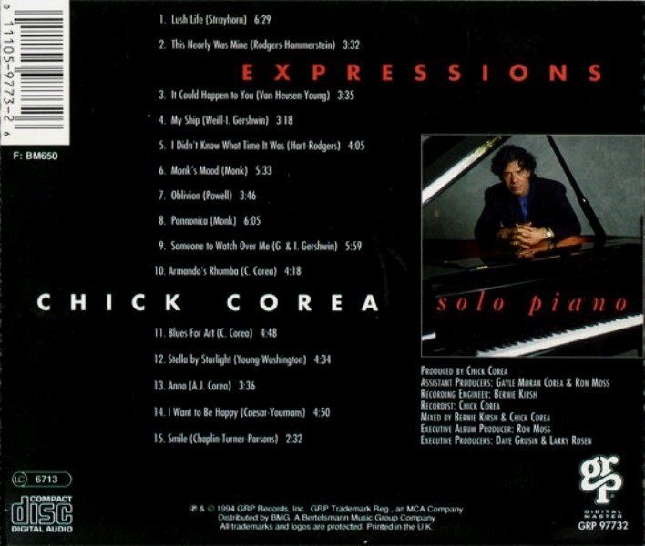 CHICK COREA - EXPRESSIONS (CD) (1994)