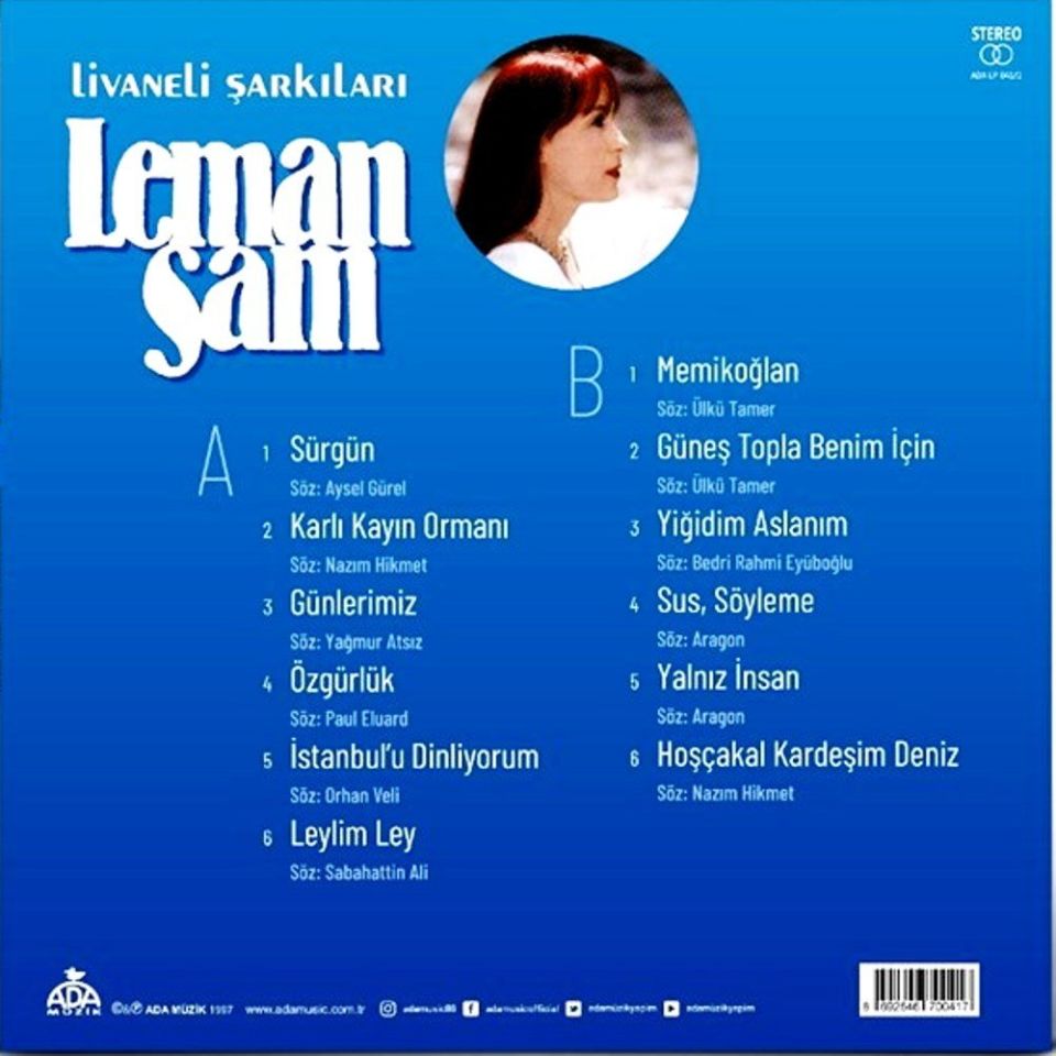 LEMAN SAM - LİVANELİ ŞARKILARI (LP)