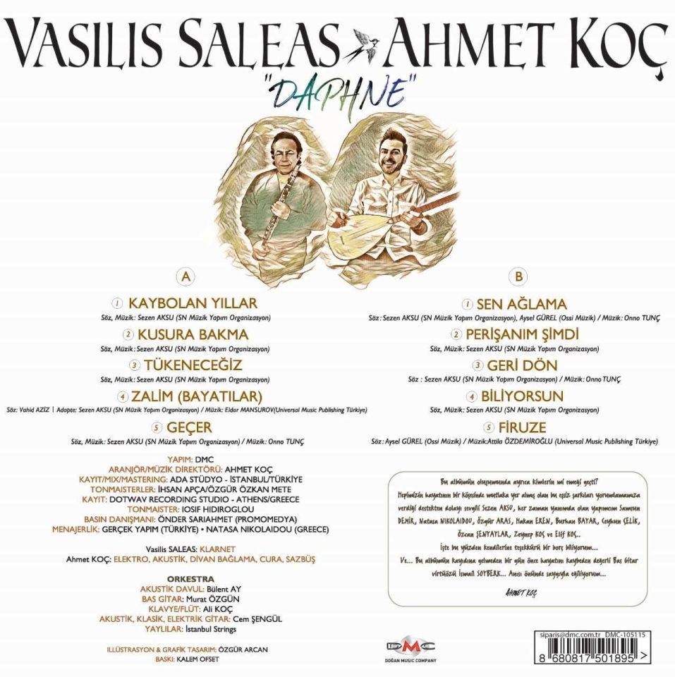 AHMET KOÇ & VASILIS SALEAS - DAPHNE (LP)