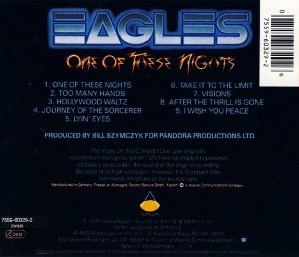 EAGLES - ONE OF THESE NIGHTS (CD) (1975)