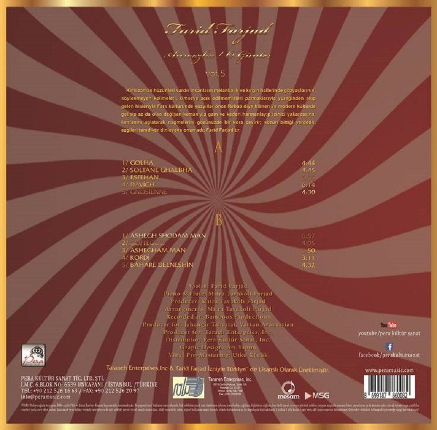 FARID FARJAD - ANROOZHA / O GÜNLER VOL.5 (LP)
