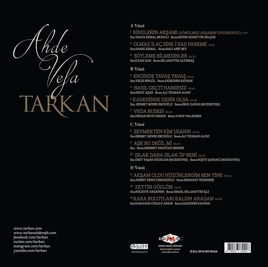 TARKAN - AHDE VEFA (2 LP)