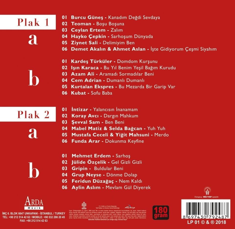 MAHZUNİ'YE SAYGI - ÇEŞİTLİ SANATÇILAR (2LP)