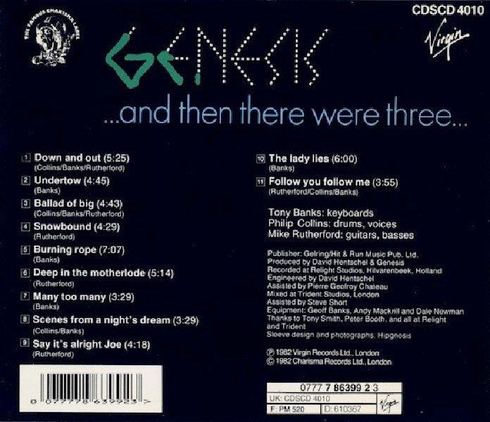 GENESIS - AND THEN THERE WERE THREE (CD) (1982)
