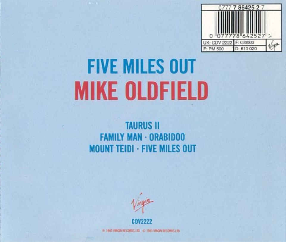 MIKE OLDFIELD - FIVE MILES OUT (CD) (1983)